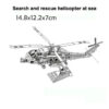 3D Metal Military J-20 J-10B SU-34 KA-50 Fighter UFO RAH-66 Helicopter DIY Handmade Assemble Model Jigsaw Puzzles