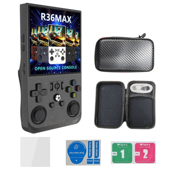 Open Source NEW R36MAX Retro Handheld Game Console ux System 4 Inch IPS Screen Portable Pocket Video Player 64GB Games