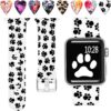 Laffav Compatible with Apple Watch Band 41mm 40mm 38mm iWatch Series 9 & Ultra 2 & SE & Ultra & Series 8/7/6/5/4/3/2/1 for Women Men, Colorful Jellyfish, M/L