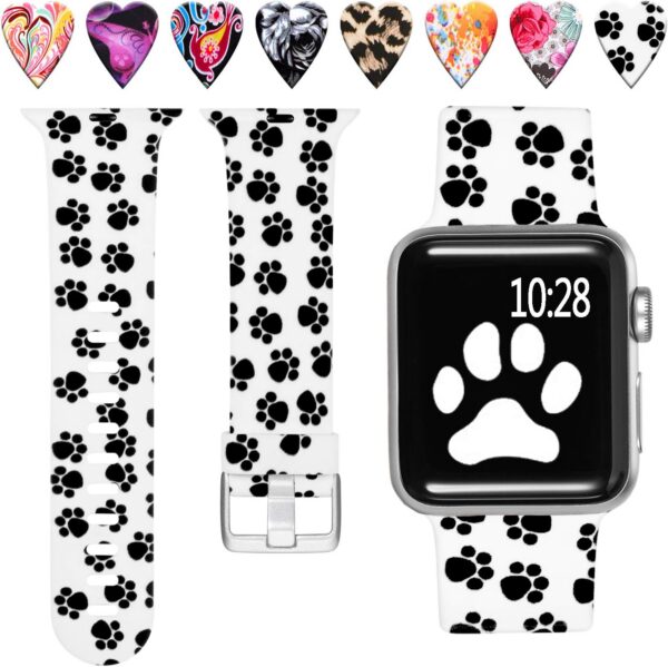 Laffav Compatible with Apple Watch Band 41mm 40mm 38mm iWatch Series 9 & Ultra 2 & SE & Ultra & Series 8/7/6/5/4/3/2/1 for Women Men, Colorful Jellyfish, M/L