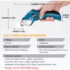 3.6V Multifunctional Electric Fabric Cutting hine Leather Scissors With Tungsten Steel Blades USB Rechargeable Tool