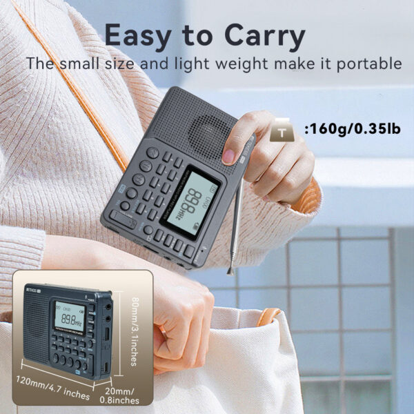 RETEKESS V115 FM AM SW Portable Radios Rechargeable Radio Batteries multiple bands USB Recorder Speaker for Elders TX32