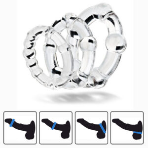 3Pcs Silicone Delaying Lock Ejaculation Adult Games Rings For Men Couples Erotic Sex Shop