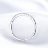 Smyoue Test Passed Moissanite Matching Wedding Diamond Band for Women Sterling Sier Female Crown Single Tail Ring