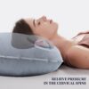 69dcc5460dcd412e Ultra Light Inflatable Camping Pillow - Inflatable Pillow for Camping, Hiking, and Backpacking - Press-to-Inflate Design for Safer and Healthier - Compressed design for Hiking, and Backpacking Travel