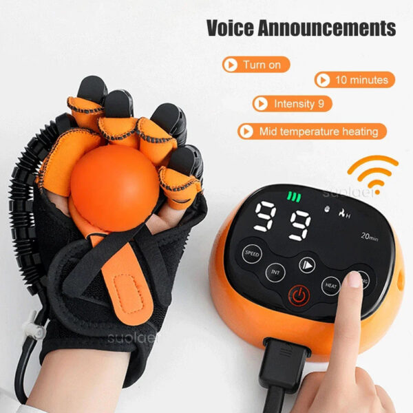 69e359672478b991 Heated Rehabilitation Robot Gloves Hemiplegia Stroke Physiotherapy Training Device Finger & Hand Function Workout Recovery Tool