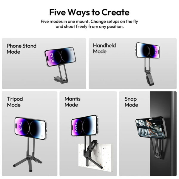 69e47bfb28c770cd Ulanzi MA38 MagLock Phone Stand Magnetic Phone Stand for iPhone 16 15 14 13 with Hidden Hook for Slopes Walls