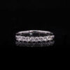 AEAW 14k White Gold 0.25ctw 2mm EF Round Cut Engagement&Wedding Lab Grown Diamond CVD HPHT Band Ring for Women
