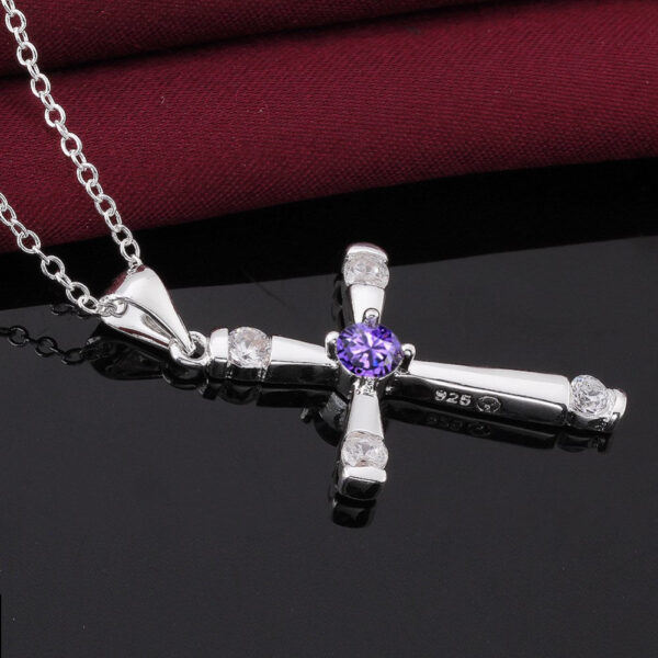 sterling Sier crystals cross Pendant diamond Necklace For Women fashion party wedding accessories Jewelry gifts