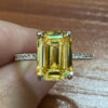69f46a200f763d8e PANSYSEN Sterling Sier Emerald Cut High Carbon Diamond gemstone Wedding Rings for Women Proposal Engagement Ring