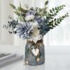 Faux Flowers in Vase,Artificial Flowers in Vase,Table Centerpieces for Dining Room,Flower Centerpieces for Tables,Fake Flowers with Vase,Kitchen Table Decor,Coffee Table Decor