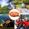 1-Burner Propane Stove Portable Camping Stove with Carry Strap, Backpacking Camp Stove for Outdoor Cooking, Flick-Style Ignition, Temperature Control, 8600 BTUs of Power for Camping BBQ& More