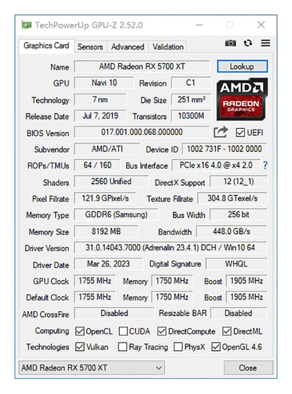 6a0419b31e34de97 MLLSE AMD RX 5700 XT 8GB Graphics GDDR6 256Bit PCI-E 4.0×16 6+8Pin Radeon GPU Rx 5700XT Gaming Card Placa De Video