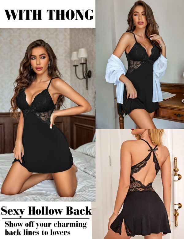 Avidlove Women Lace Chemise Sleepwear Babydoll Teddy Lingerie
