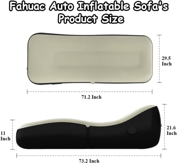 6a0e5e27d787ff81 Fahuac Auto Inflatable Lounger Air Sofa, Portable Auto Inflatable Couch Air Sofa Bed Lazy Lounger Chair Cozy Sleeping Camping Sofa Bed for Outdoor and Indoor Use
