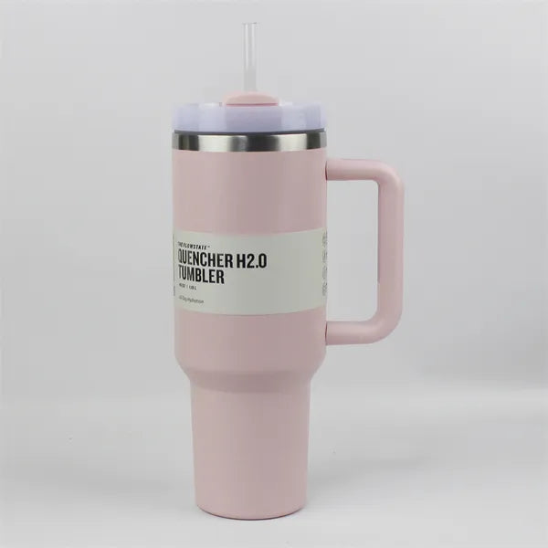 1Pcs H2.0 Plus New 40 oz stainless steel tumblers with handle lid straw big capacity beer mug water bottle outdoor camping vacuum insulated drinking 40oz cups H0253