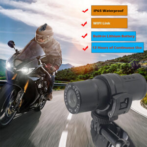 WiFi Motorcycle Camera Handlebar Mount Waterproof Rechargeable Helmet Dash Cam Cycg Action Camcorder Riders Video Recorder