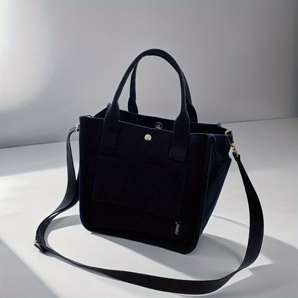 Mini Canvas Satchel Bag With Top Handle, Multi Pockets Shoulder Bag, Portable Lunch Box Storage Bag