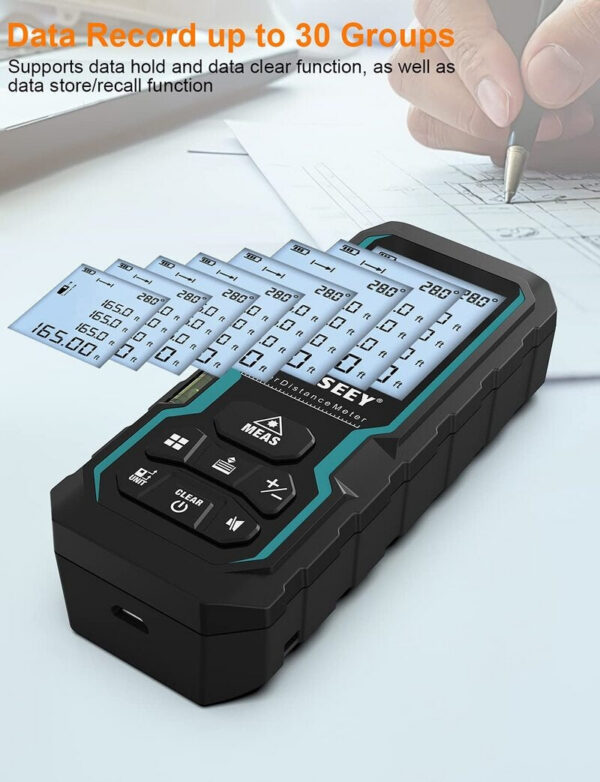 6a4b2d356cdeb5cd MILESEEY S6 Tape Measure 40M 60M 80M 100M Laser Rangefinder IP54 Electronic Ruler Useful Measurement Tool