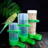 6a50527b778836fb Bird Feeder, Bird Water Dispenser for Cage, XISTEST 2PCS Automatic Bird Water Feeder with 1PCS Food Feeder for Cage Pet Parrot Budgie Lovebirds Cockatiel Automatic Bird Feeder (2pcs 60ml + 1pcs 150ml)