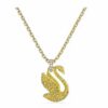 6a58e83df53742b0 Sier Pattern Pendant Necklace Swan Sticky with Fine Diamonds