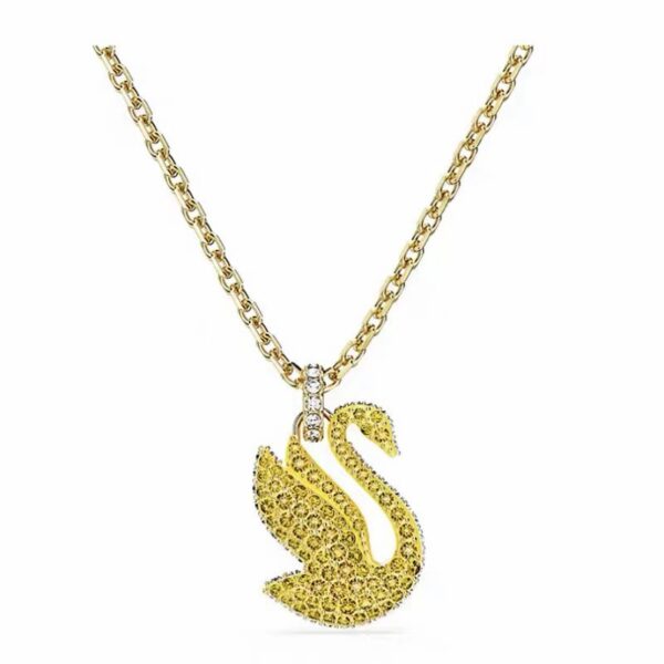 6a58e83df53742b0 Sier Pattern Pendant Necklace Swan Sticky with Fine Diamonds