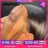 6a5f92d2f3435005 WOW ANGEL 250% 13x6 Wigs Straight Invisible Melt Skin HD Lace Front Human Hair Wig