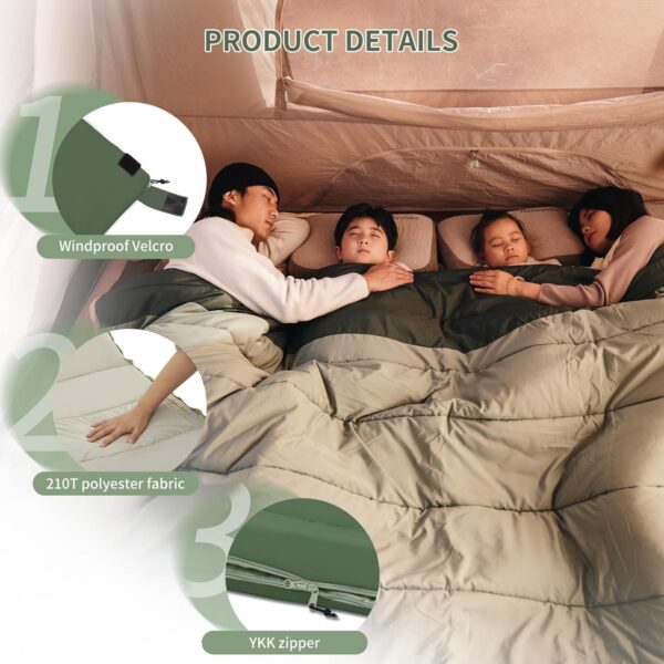 6a6a17bf24f65e58 Naturehike Schlafsack aus Baumwolle 3-4 Jahreszeiten Wasserdichter Leichter Deckenschlafsack für Camping, Reisen und Outdoor-Aktivitäten -Ideal für Erwachsene und Kinder - 200 x 115 cm