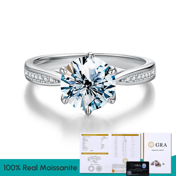 6a6b56d3739cb11c KNB Real 0.5-2CT Moissanite Diamond Rings for Women Wedding Engagement Sterling Sier Original Gemstone Fine Jewelry
