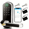 Smart Fingerprint Door Lock App Remote Control Keyless WIFI Digital Touchscreen Lock NFC IP67 Waterproof with 2 IC Cards