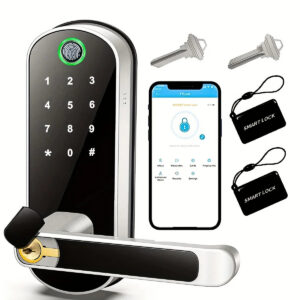 6a71b03e0f456e3f Smart Fingerprint Door Lock App Remote Control Keyless WIFI Digital Touchscreen Lock NFC IP67 Waterproof with 2 IC Cards