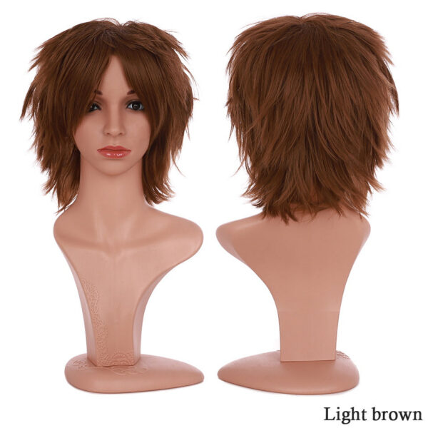 BENIHAIR Synthetic Cosplay White Red Green Blue Pink Yellow Short Layer Fake Hair Extension Men Women Party Wig