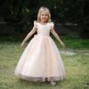 6a89dfb9055a1d89 Women's Long Bow Tie Princess Piano Recital Dress Puffy Wedding Gown