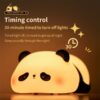 6a8ae88203ee549e Cute LED Night Light Touch Sensor Cartoon Kid's Nightlights Silicone Child Holiday Christmas Gift Bedside Lamp Bedroom Decor