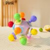 Manhattan Round Soft Silicone Hand Grab Ball Rattle Infantil Chewable Toddler Teeth Soothing Baby Sensory Toy Newborn Gift