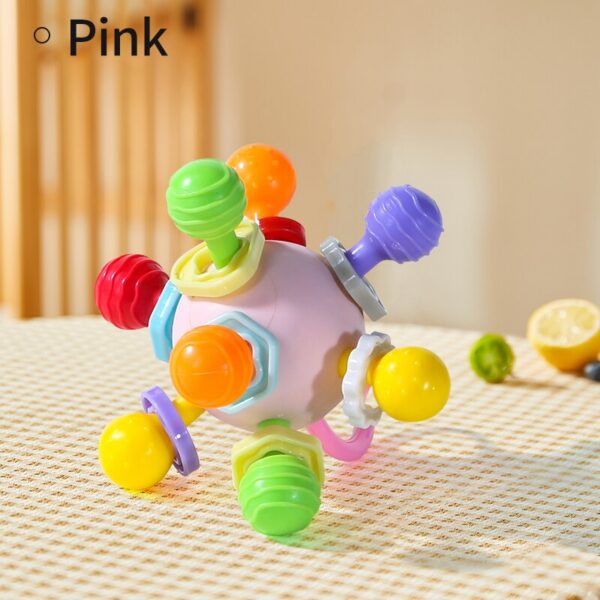 Manhattan Round Soft Silicone Hand Grab Ball Rattle Infantil Chewable Toddler Teeth Soothing Baby Sensory Toy Newborn Gift
