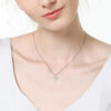 EWYA Real 0.4ct Clover Moissanite Pendant Necklace for Women Party S Sterling Sier Diamond Chain Necklaces Fine Jewelry