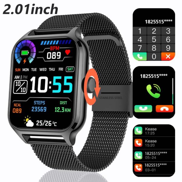 6a90661f276e8efc SENBONO New 1.91" Smartwatch Bluetooth Call Heart Rate Blood Oxygen Tracker Sport Smart Watch Women Men for IOS Androird