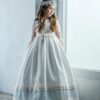Flower Girl Dresses For Wedding Floral Appliques Long Princess First Communion Gowns With Feathers