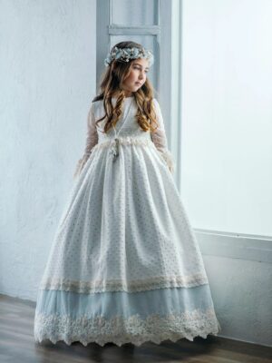 Flower Girl Dresses For Wedding Floral Appliques Long Princess First Communion Gowns With Feathers