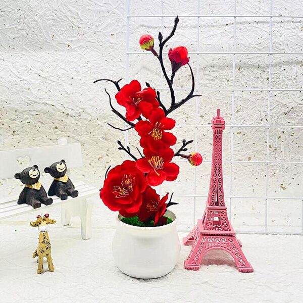 Artificial Bonsai Small Tree Simulation Pot Plants Fake Flowers Table Potted Ornaments Home Decoration Hotel Garden Decor
