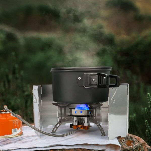 6a9c6fa927e162ab Odoland 6800W Windproof Camping Gas Stove, Portable Outdoor Camping Furnace, Folding Wild Camp Gas Burner, Backpacking Stove Suitable for Hiking, Camping, Trekking and Picnic