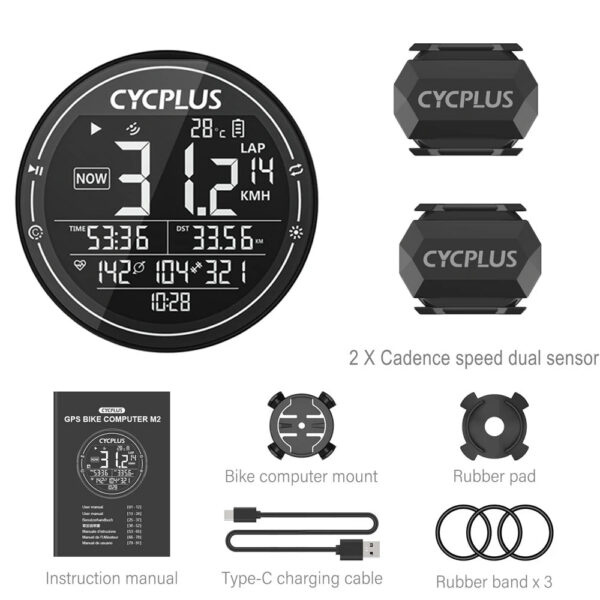 6aa21b2e59107a92 CYCPLUS M2 Cycling Bike Accessories GPS Bicycle Computer Wireless ANT+ BLE 5.0 Waterproof Speedometer Bikes Cyclocomputer