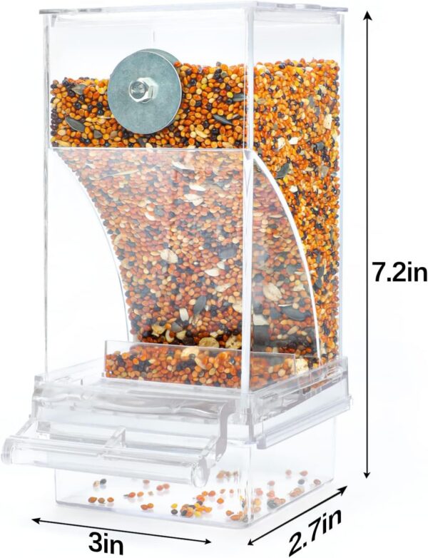 6aacb3c7a4f38c13 Rypet No-Mess Bird Feeder - Parrot Integrated Automatic Feeder for Small to Medium Birds
