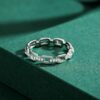 Modian Fashion Geometric Clear CZ Ring Real 925 Sterling Silver Exquisite Stackable Finger Rings For Women Statement Jewelry