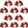 6aaf9623413f3775 NUPTIO Flower Ball Arrangement Bouquet - 2 Pcs 9.5 inch Diameter Dusty Rose Fake Flowers Roses Balls for Centerpieces Tables - Artificial Rose Arrangements for Wedding Centerpiece Table Decorations