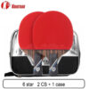 6addeda1a9a6b625 KOKUTAKU ITTF professional 4/5/6 Star ping pong racket Carbon table tennis racket bat paddle set pimples in rubber with bag