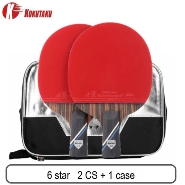 6addeda1a9a6b625 KOKUTAKU ITTF professional 4/5/6 Star ping pong racket Carbon table tennis racket bat paddle set pimples in rubber with bag
