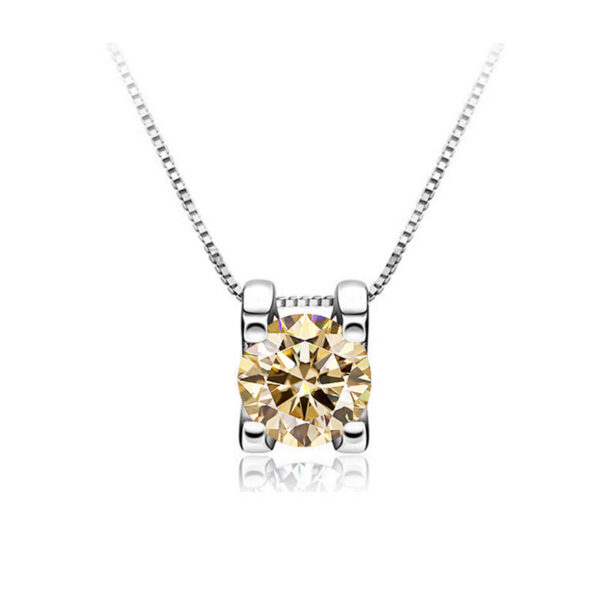 6ae2ae0059c3322a JoyceJelly 1ct D Color VVS Moissanite Pendant Necklace For Women Classic Design Sterling Sier Jewelry Diamond Test Passed