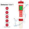 6af50bd898eaebb3 5 in 1 Chlorine PH CL2 H2 ORP Temperature Meter Quality Tester for Pools Drinking Water Aquarium Swimming Pool